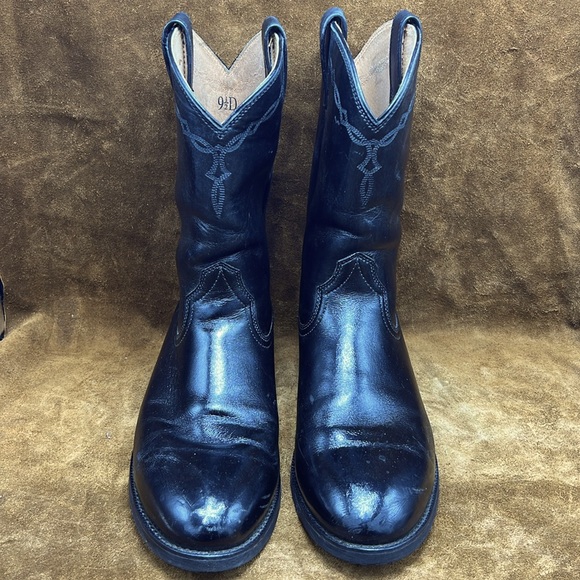 Ariat Black Leather Roper Boots - Picture 3 of 8